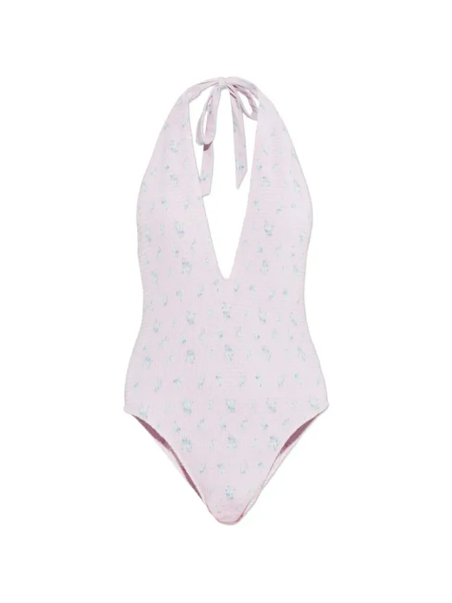 LoveShackFancy LoveShackFancy タイネック花柄プリント ワンピースの商品画像