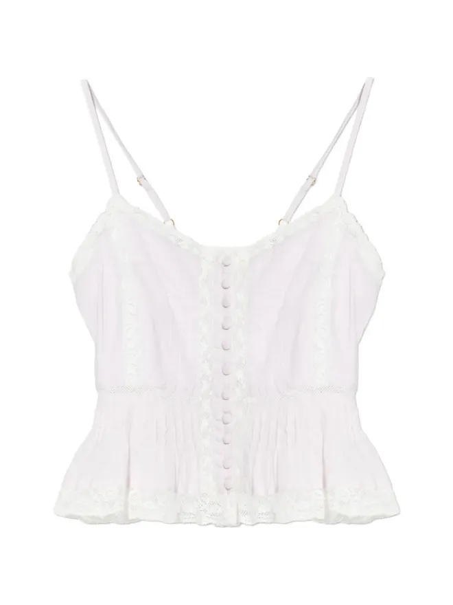 LoveShackFancy LoveShackFancy レースボタントップの商品画像