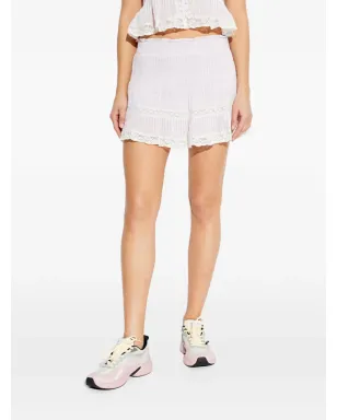 LoveShackFancy グローリアーナ プリーツレースディテール ミニスカート - サムネイル3