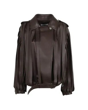 LOEWE レイヤード ダブルブレストジャケット - ブラウン - サムネイル1