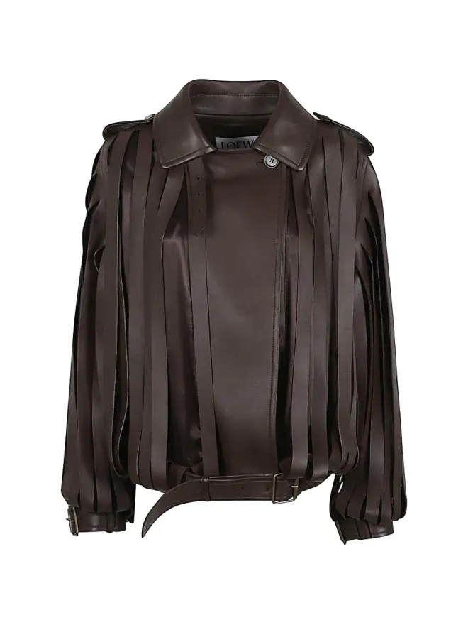 LOEWE LOEWE レイヤード ダブルブレストジャケット - ブラウンの商品画像