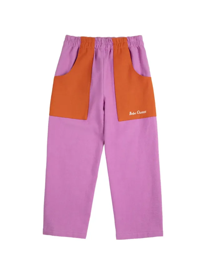 Bobo Choses Bobo Choses エラスティケーテッド カラーブロック トラウザーズ パープルの商品画像