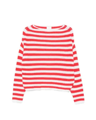 Allude ストライプボートネックセーター - サムネイル1