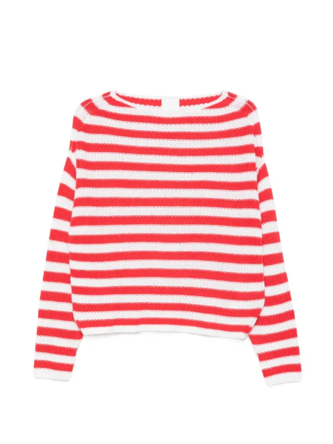 Allude Allude ストライプボートネックセーターの商品画像