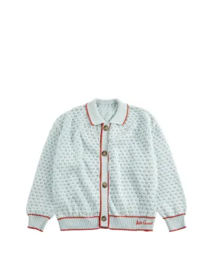 Bobo Choses BCオープンワークカーディガン ブルー - サムネイル1