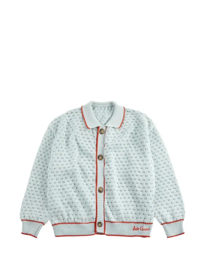 Bobo Choses Bobo Choses BCオープンワークカーディガン ブルーの商品画像