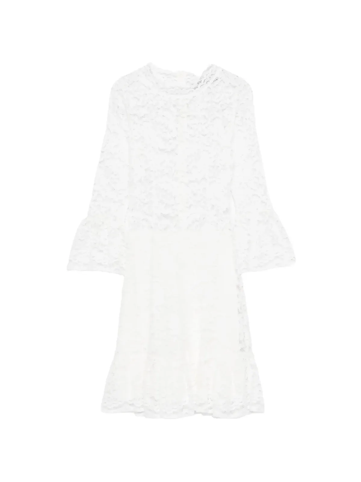 PNK レースのフリルヘム ミディドレス - 画像1