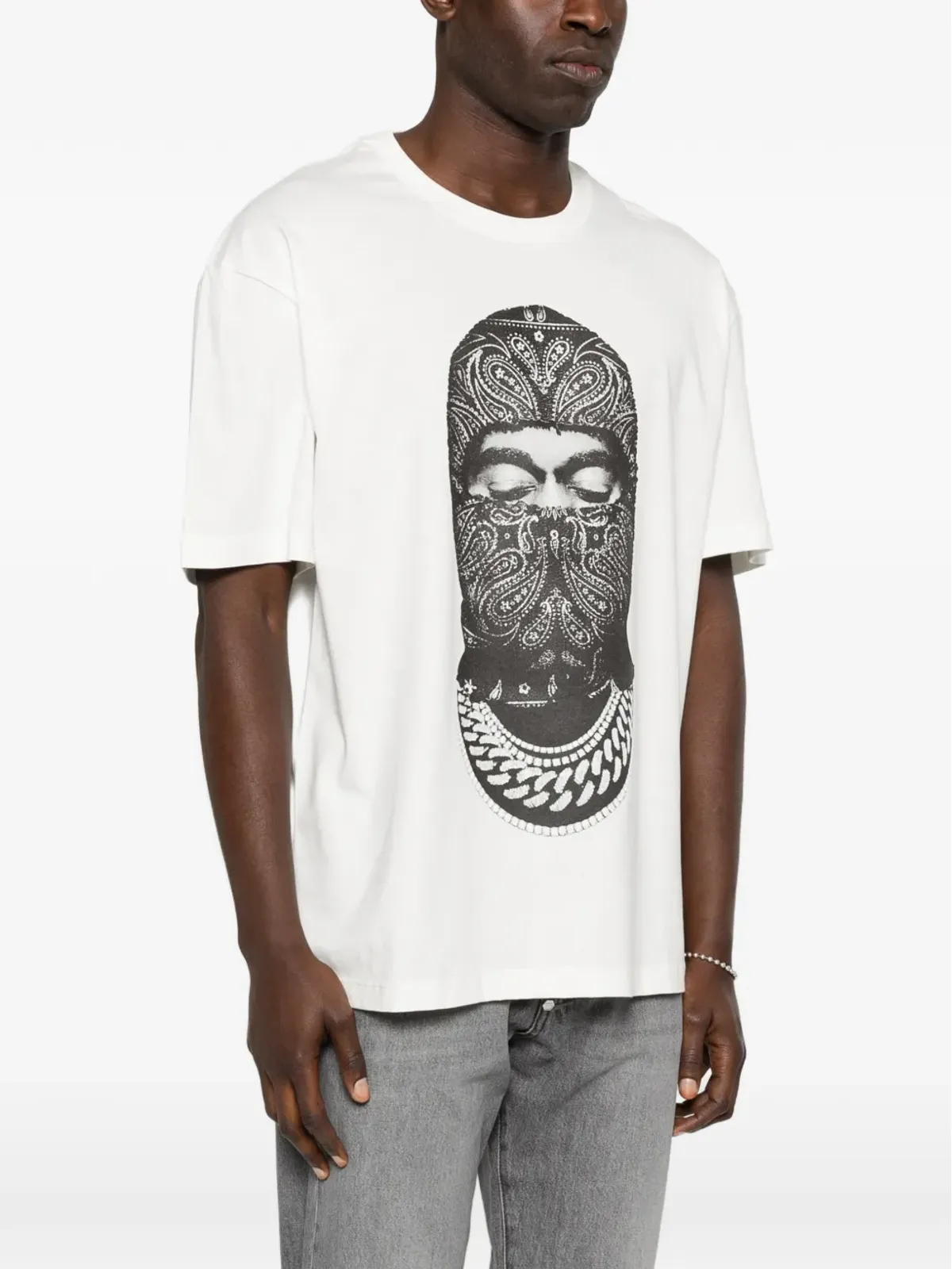 Ih Nom Uh Nit パセイリーマスク Tシャツ ホワイト - 画像3