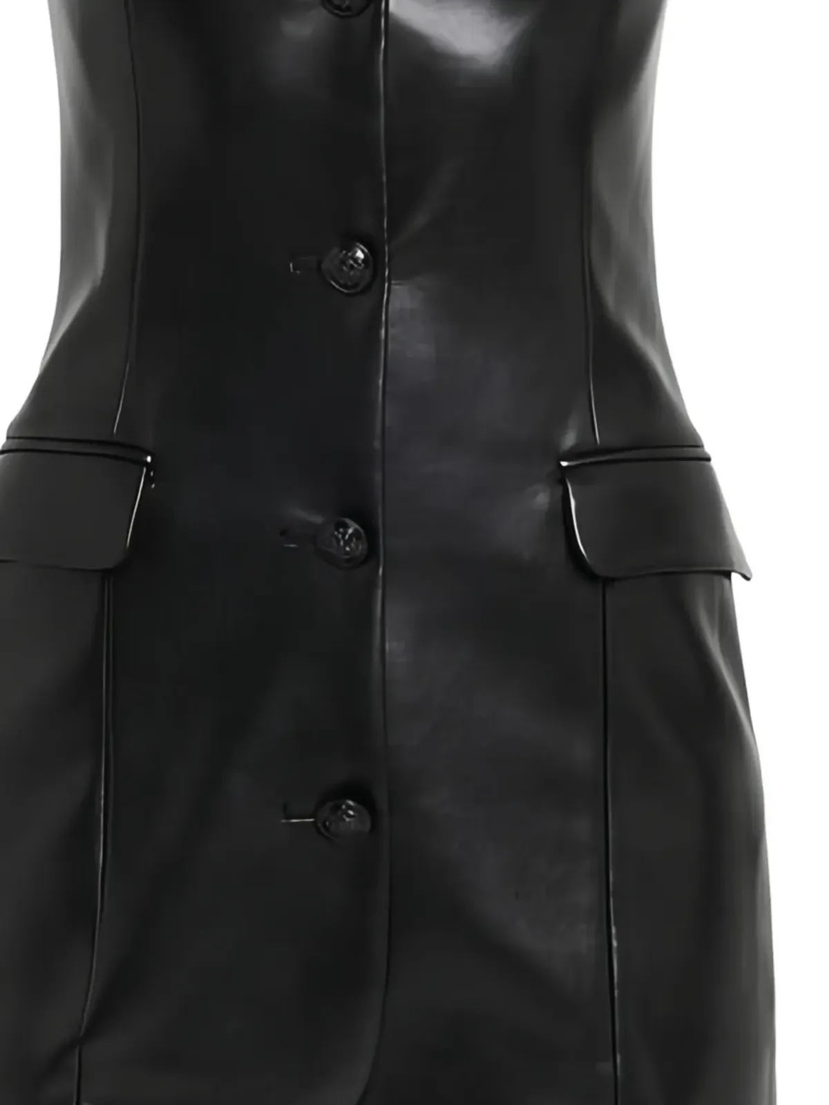 alice + olivia マディソン ボタン付きストラップレス ミニドレス - 画像2
