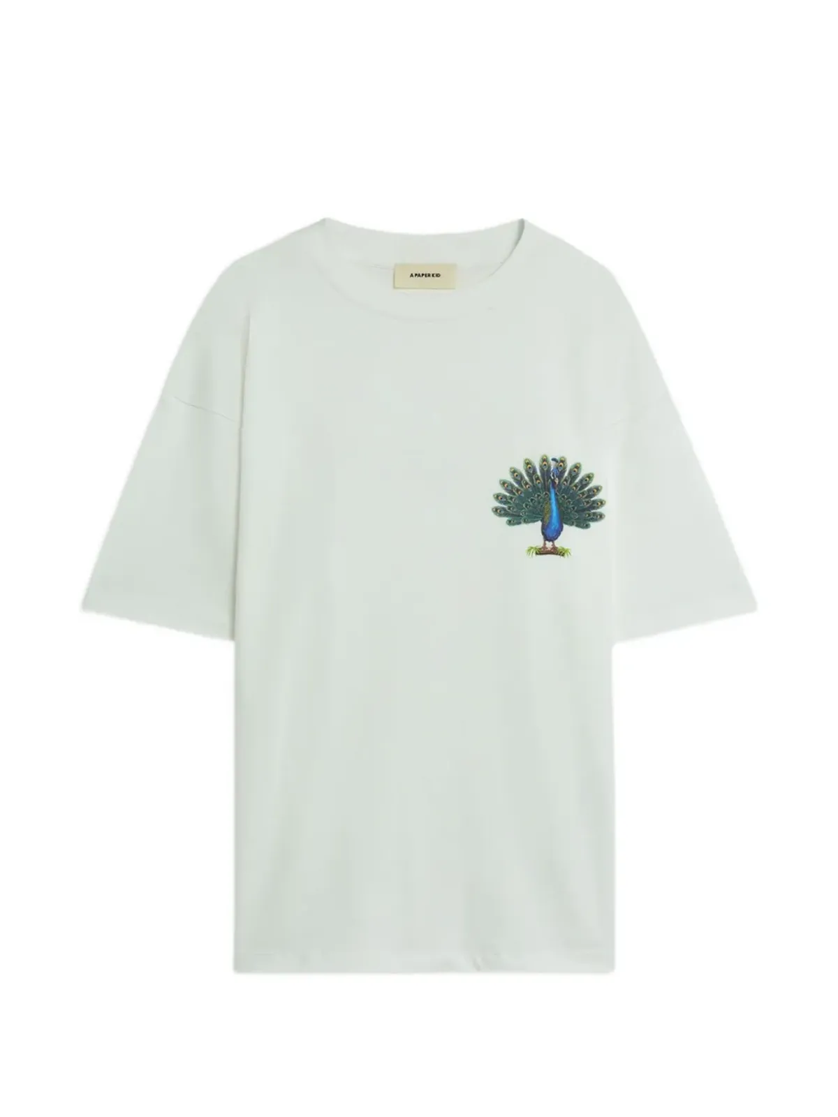 A Paper Kid 孔雀柄のTシャツ - 画像1