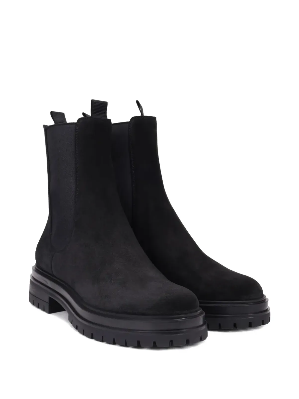 Gianvito Rossi プルオン スエード チェルシーブーツ ブラック - 画像2