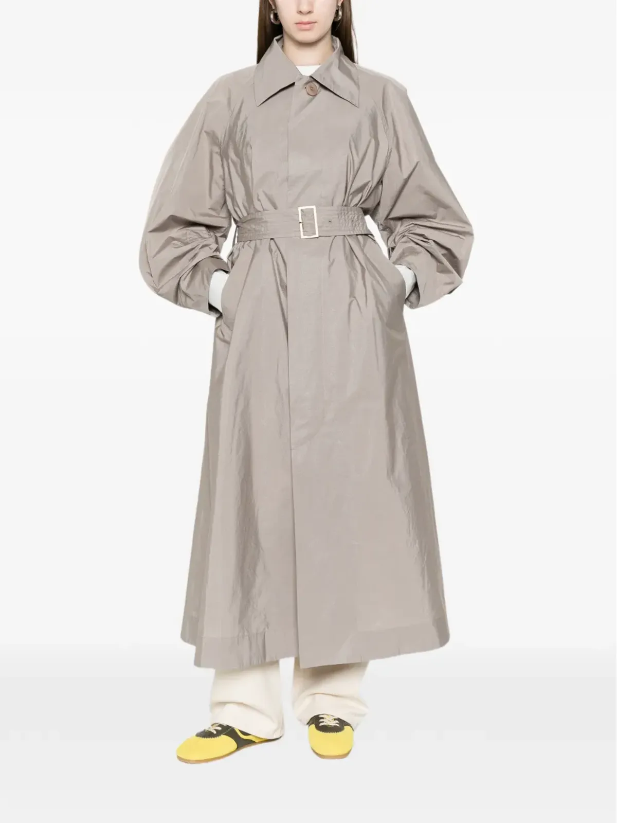 Issey Miyake ベルト付きコート - 画像2