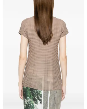 Issey Miyake リブ編みハイネックシャツ - ベージュ - サムネイル4