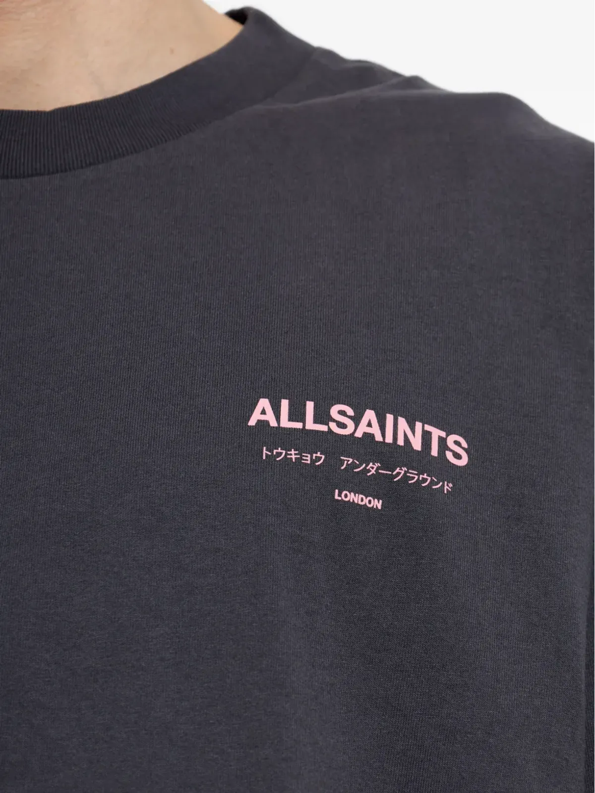 AllSaints アンダーグラウンド コットンTシャツ ブラック - 画像5