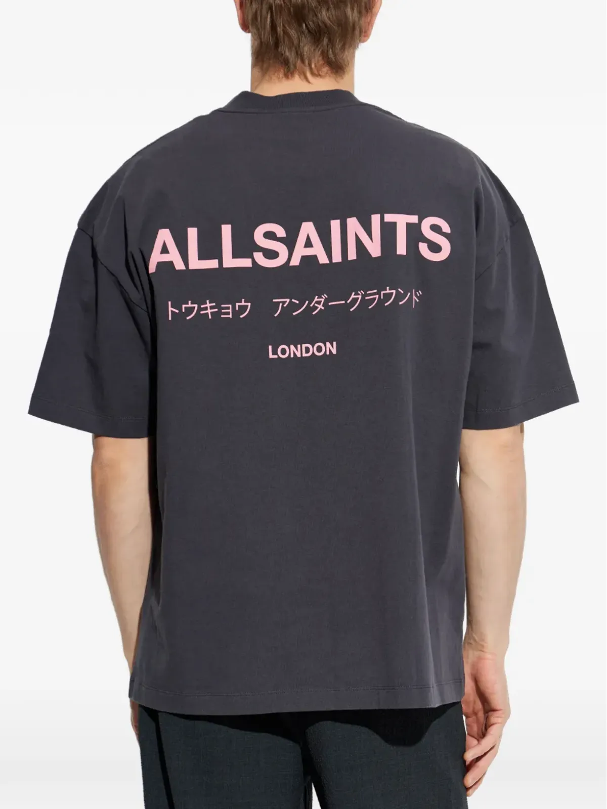 AllSaints アンダーグラウンド コットンTシャツ ブラック - 画像4