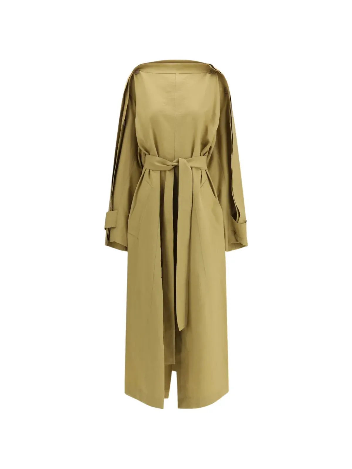 Petar Petrov belted trench coat dress - Green - 画像1