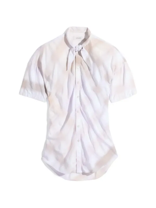 Lemaire LEMAIRE scarf-detail short-sleeve shirt - Pinkの商品画像