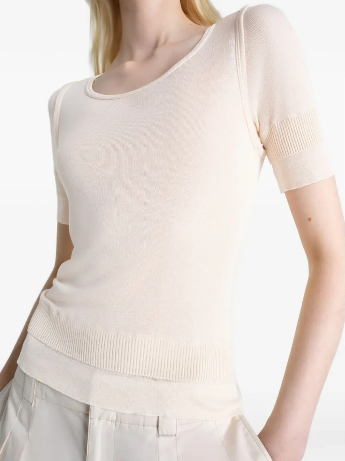 LEMAIRE トロンプ・ルイユ 半袖Tシャツ - 画像4