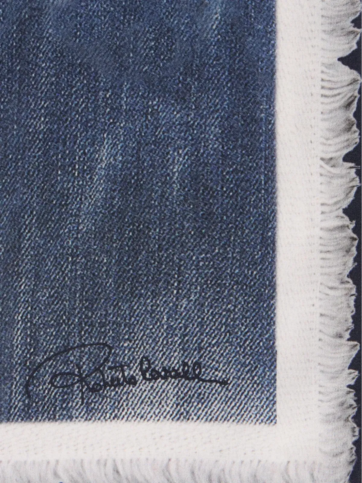 Roberto Cavalli パッチワーク風シルクスカーフ - 画像2