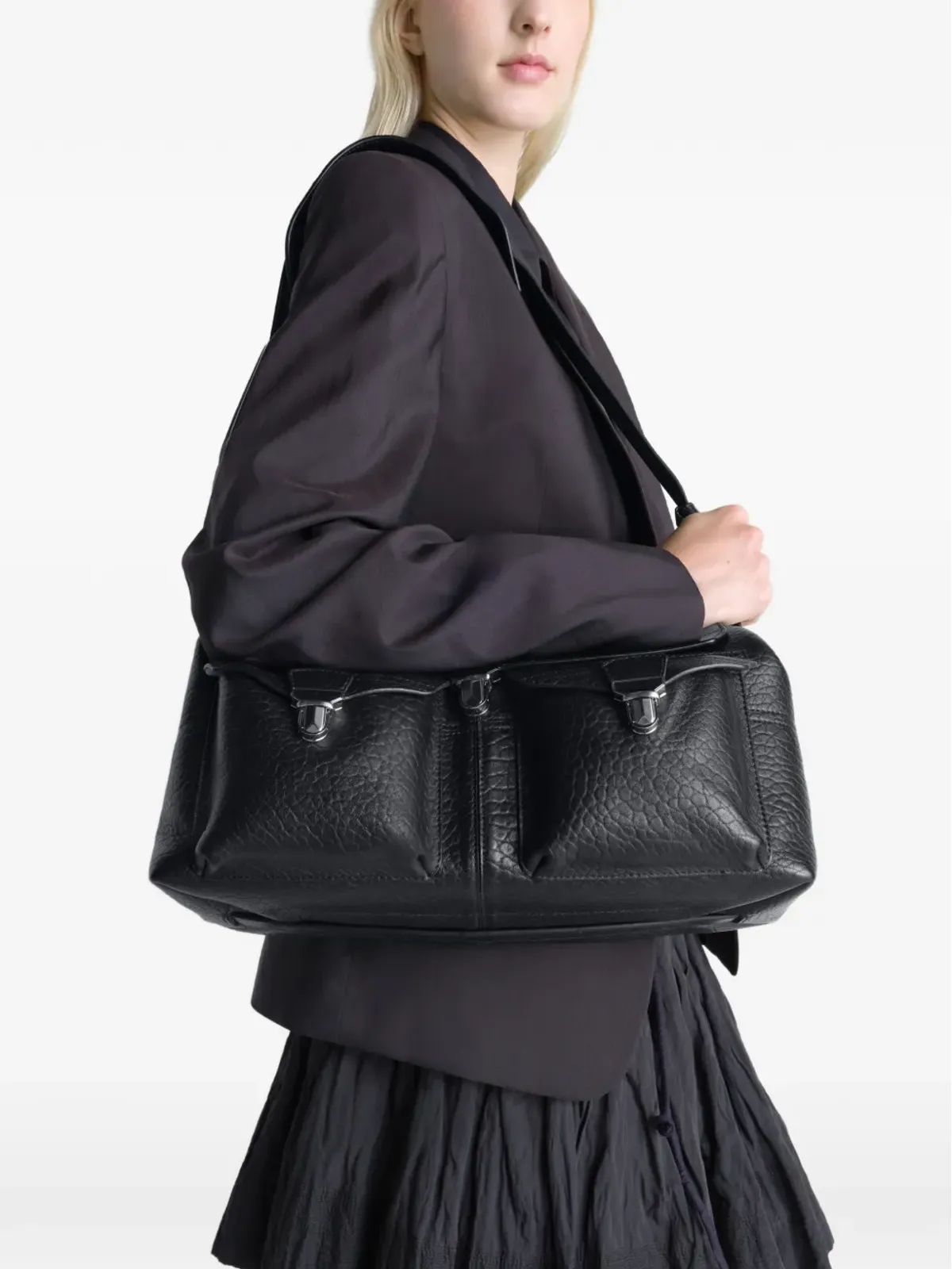 LEMAIRE レザー フラップショルダーバッグ - 画像3