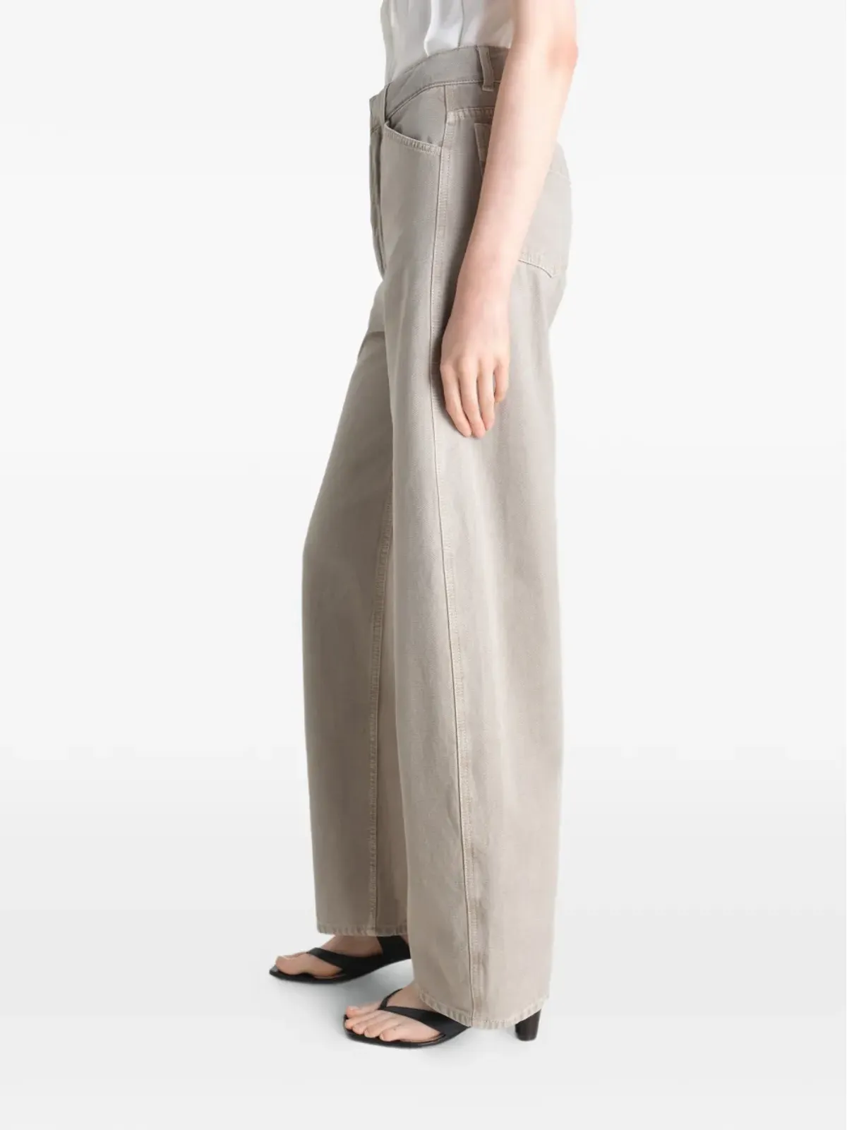 LEMAIRE ツイストシーム ハイウエストパンツ（ベージュ系） - 画像4