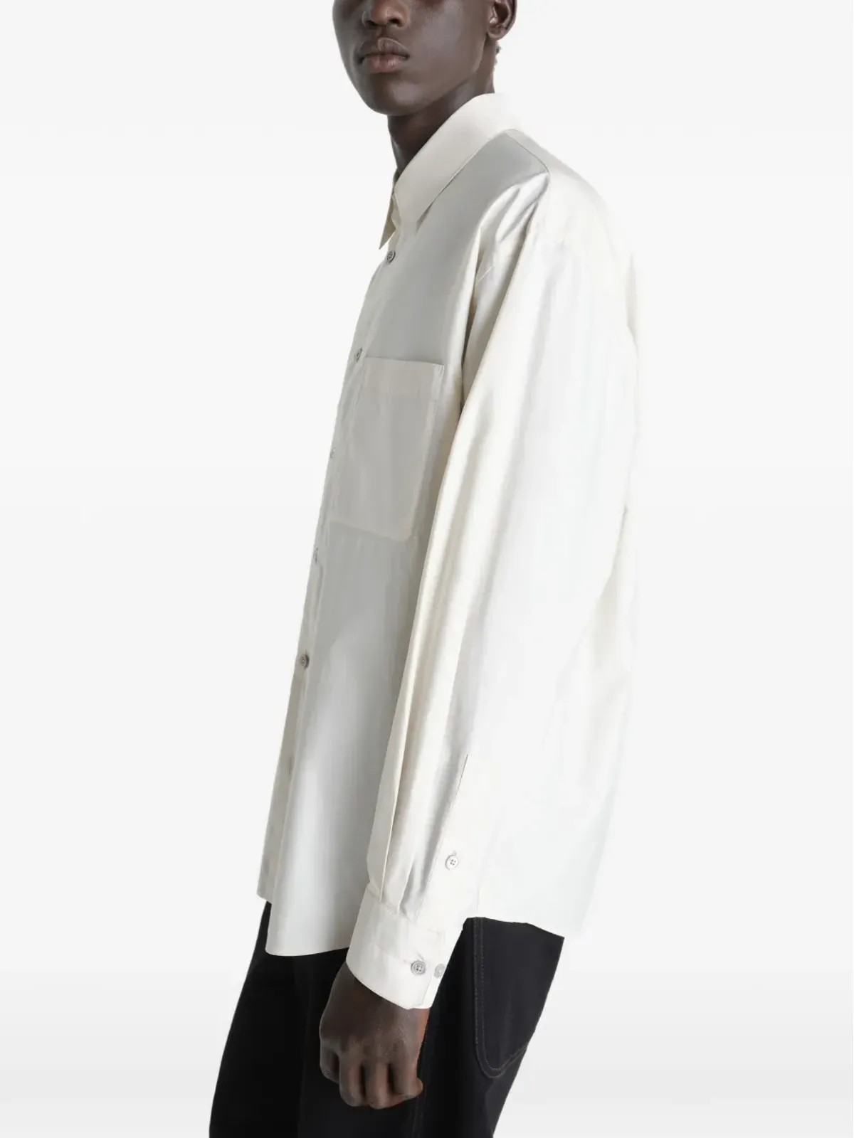 LEMAIRE パッチポケット・レギュラーシャツ - White - 画像4