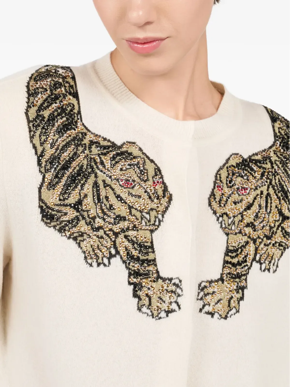 Roberto Cavalli タイガーモチーフ カーディガン - 画像5
