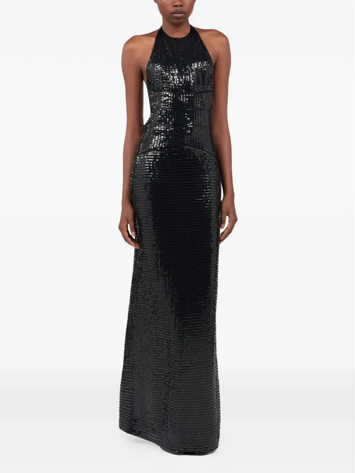 Roberto Cavalli ハルターネック・オープンバック・マキシドレス - 画像2