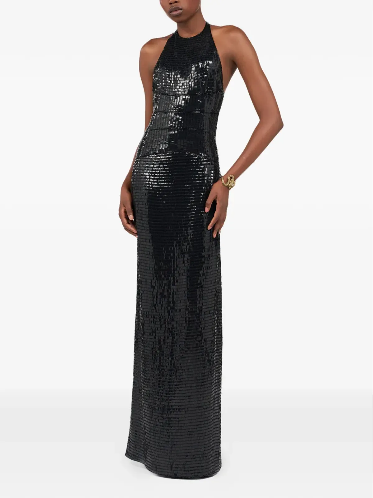 Roberto Cavalli ハルターネック・オープンバック・マキシドレス - 画像3