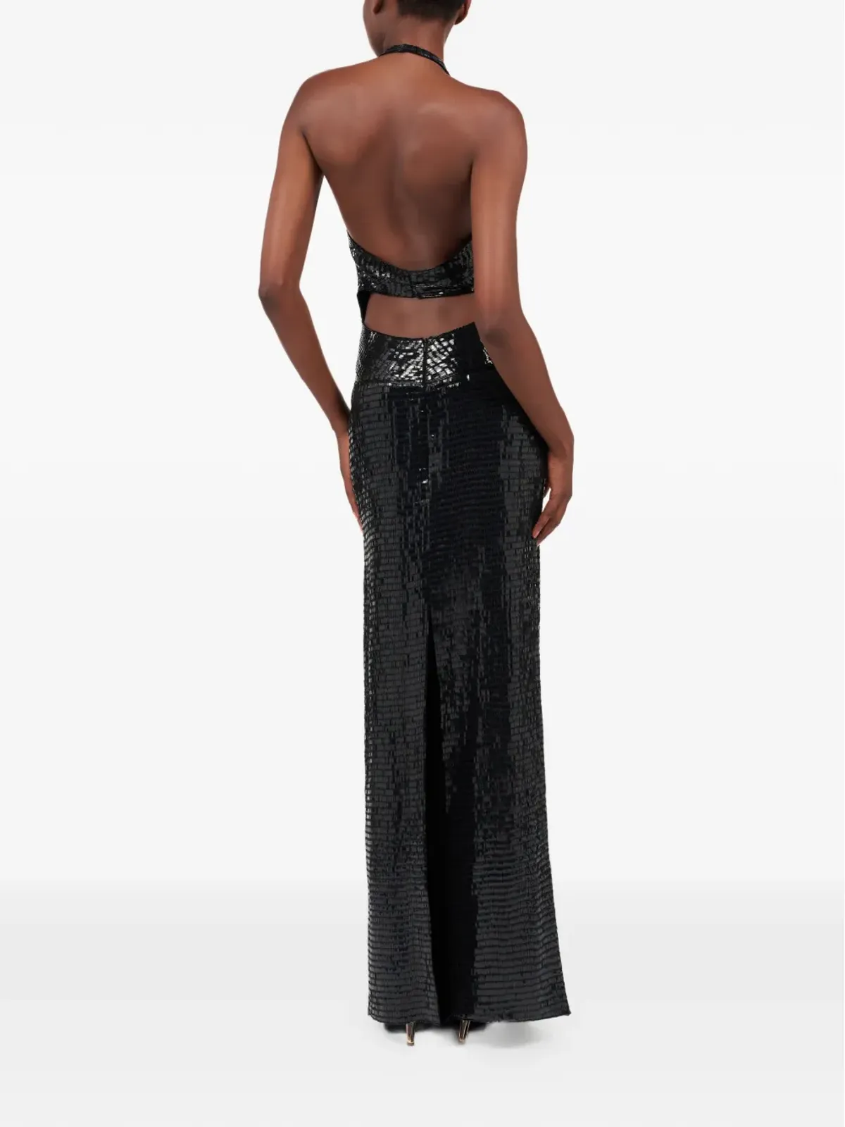Roberto Cavalli ハルターネック・オープンバック・マキシドレス - 画像4
