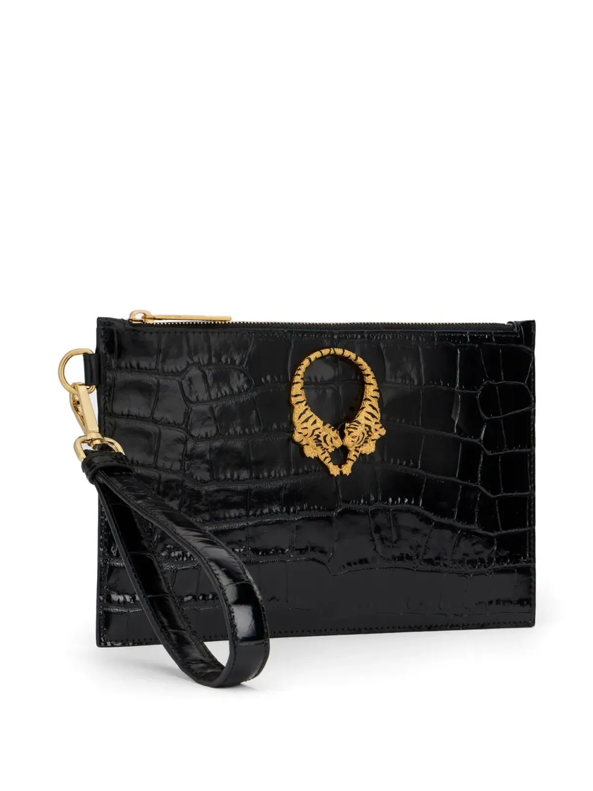Roberto Cavalli タイガーモチーフ クラッチバッグ - 画像4