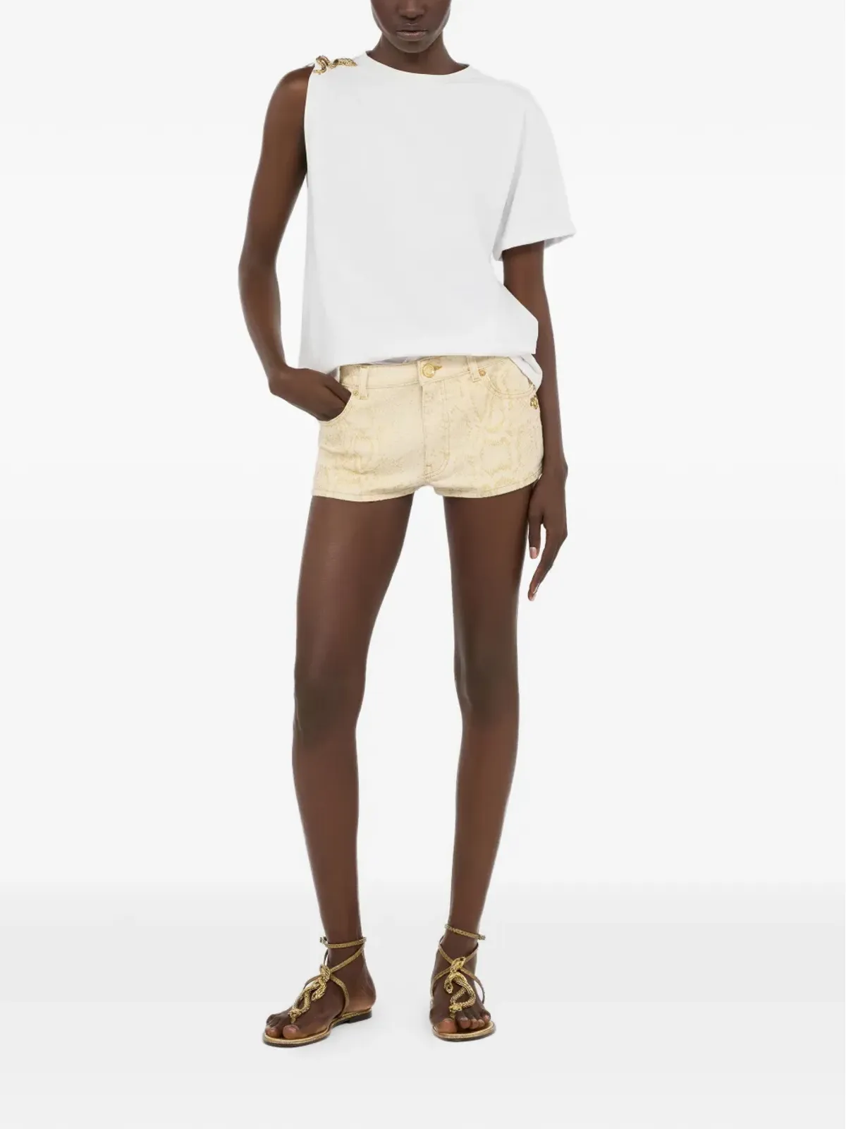 Roberto Cavalli アニマル柄ショートパンツ - Neutrals - 画像2