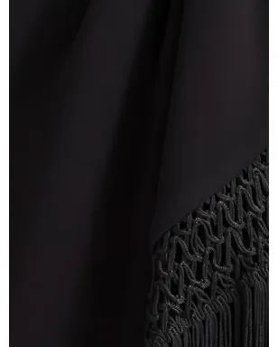 Tadashi Shoji フリンジ付きVネックのミディドレス - サムネイル5