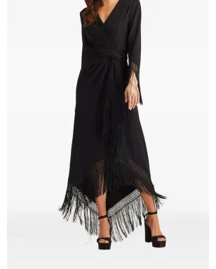 Tadashi Shoji フリンジ付きVネックのミディドレス - サムネイル2
