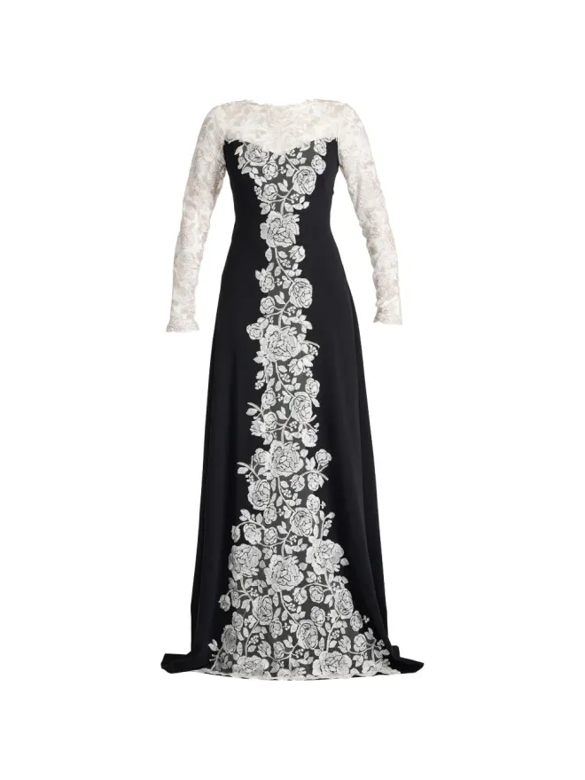Tadashi Shoji Tadashi Shoji 花柄レースのマキシドレスの商品画像