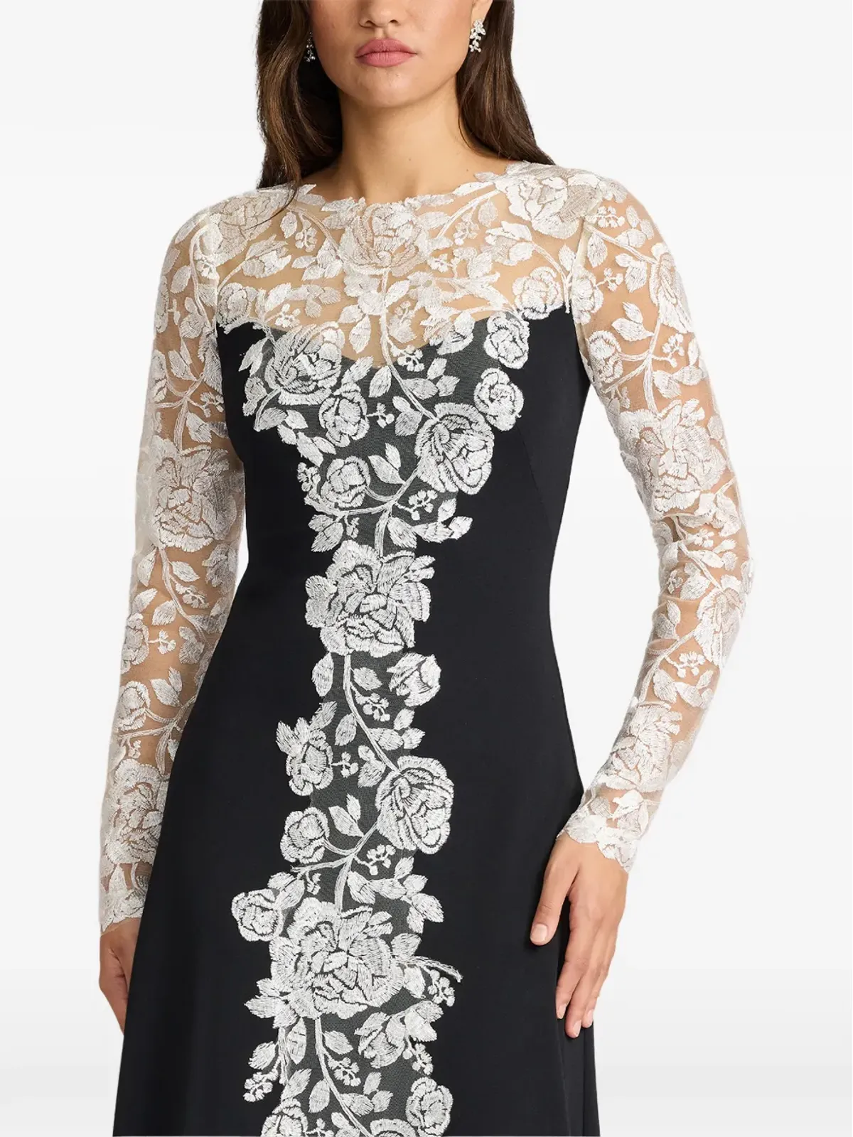 Tadashi Shoji 花柄レースのマキシドレス - 画像4