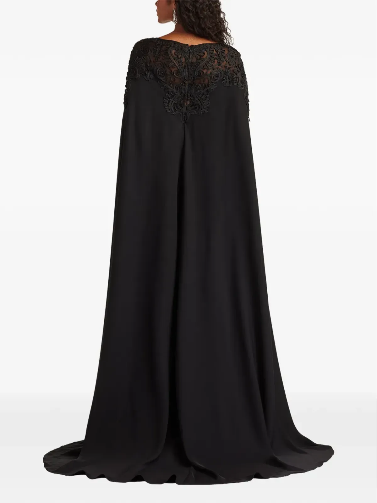 Tadashi Shoji ケープスタイルのマキシドレス - 画像3