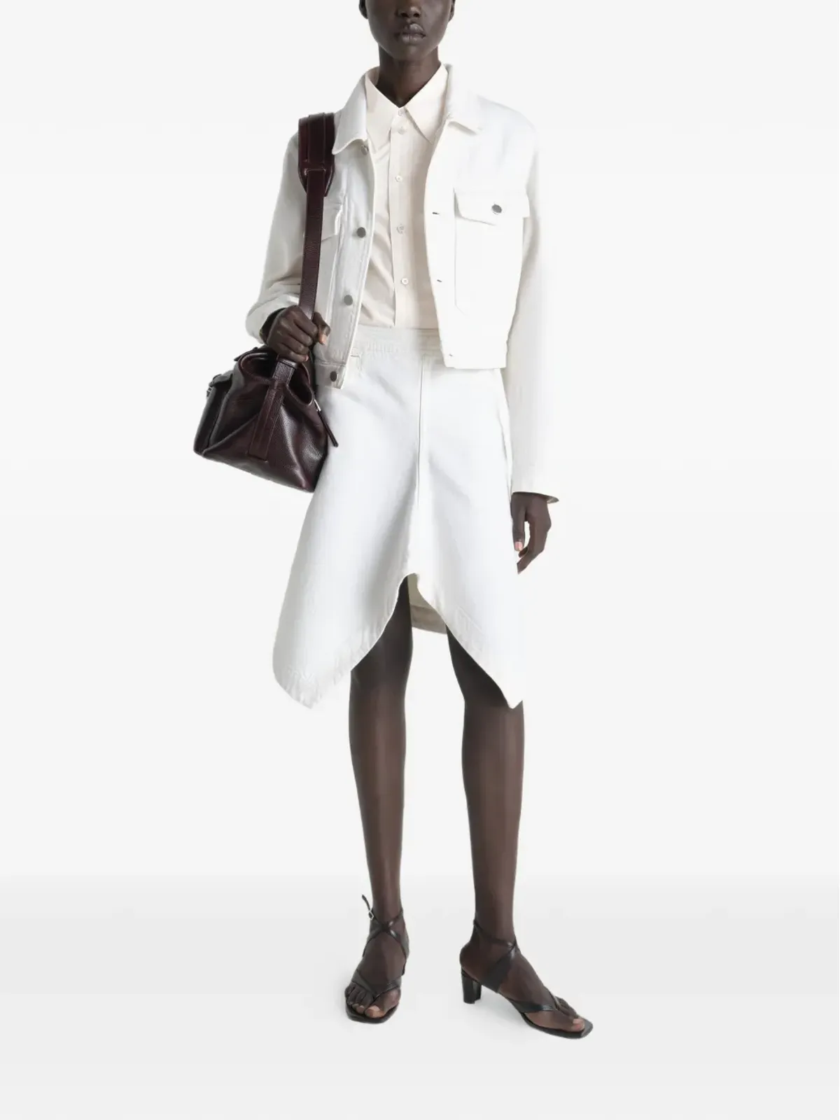 LEMAIRE アシンメトリック デニム スカート - 画像2