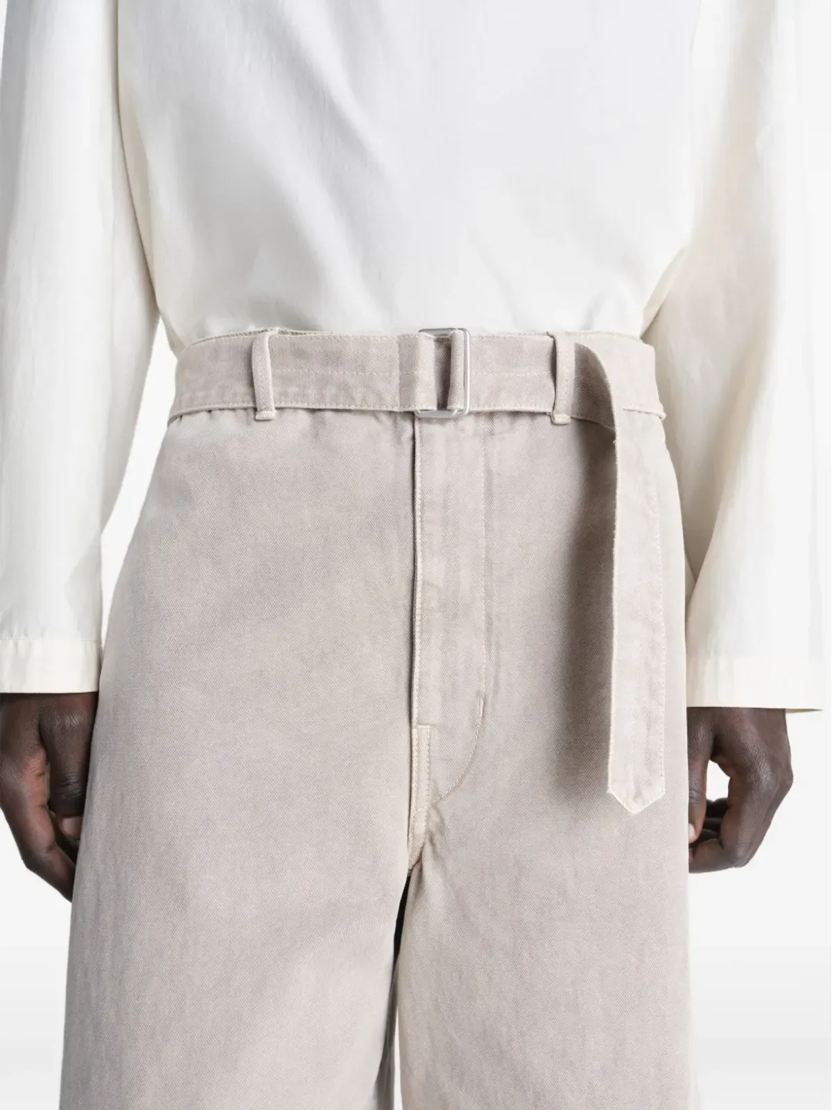 LEMAIRE ベルト付きデニムショートパンツ - 画像4