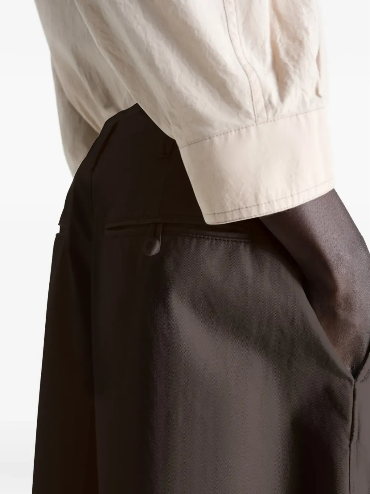 LEMAIRE オーバーサイズ チノパンツ - ブラウン - 画像3