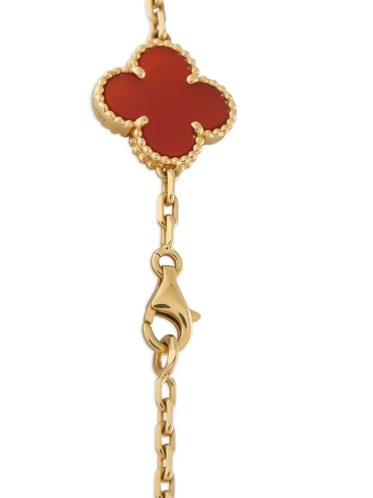 Van Cleef & Arpels アルハンブラ カーネリアン クローバー20モチーフ ネックレス - 画像2