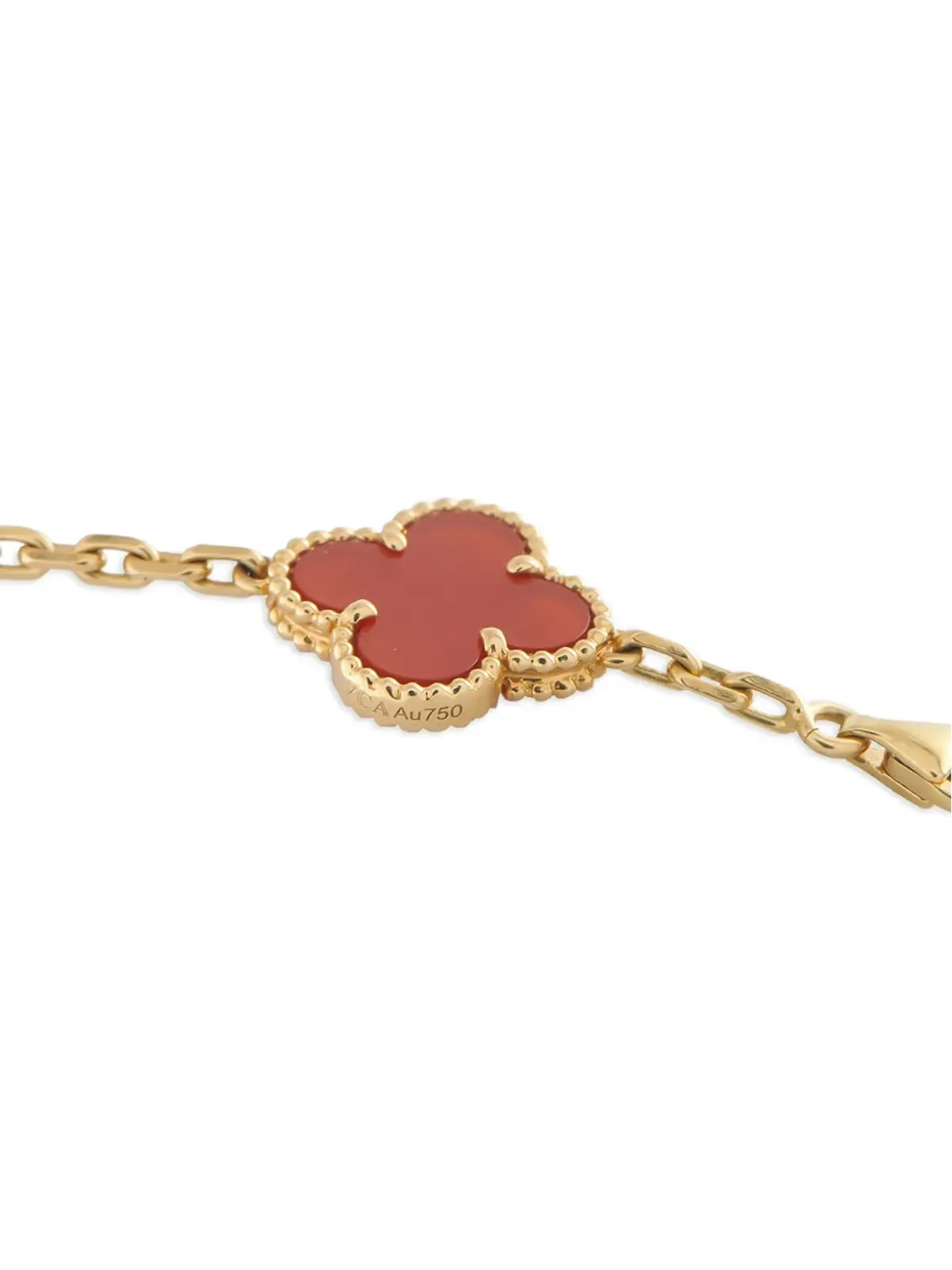 Van Cleef & Arpels アルハンブラ カーネリアン クローバー20モチーフ ネックレス - 画像3