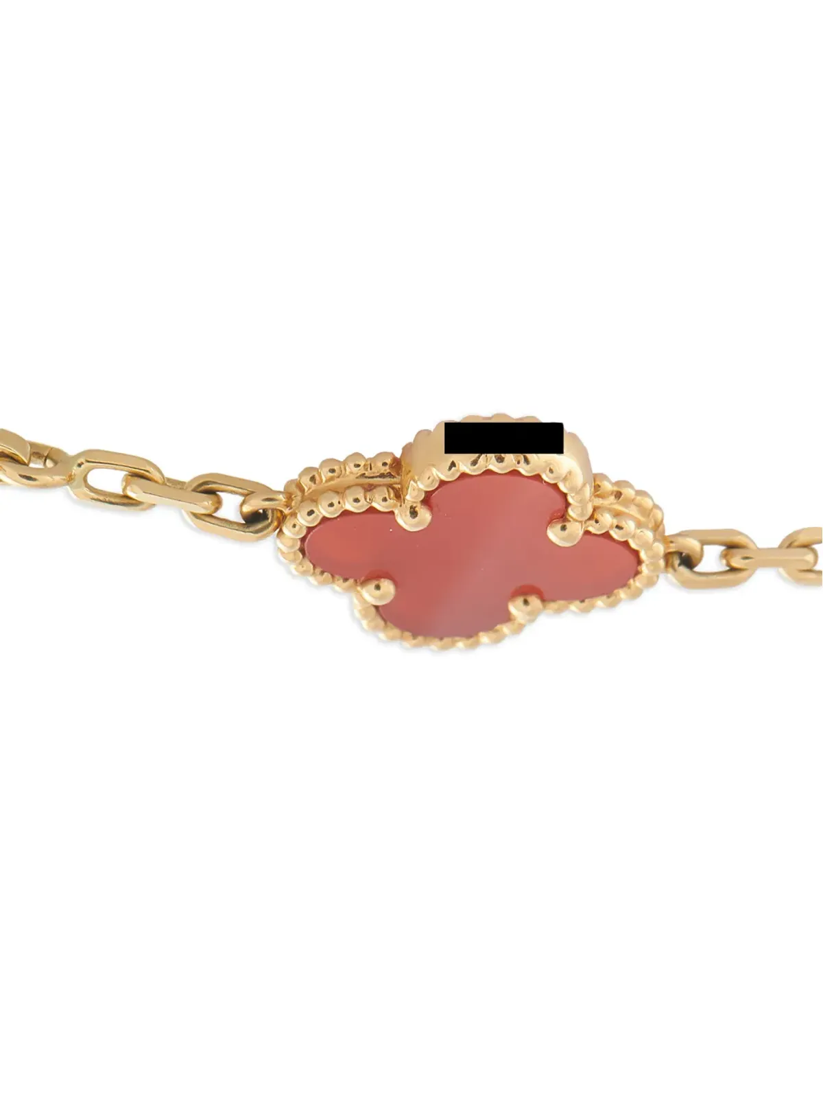 Van Cleef & Arpels アルハンブラ カーネリアン クローバー20モチーフ ネックレス - 画像4