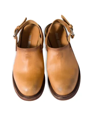 Miu Miu buckle leather mules - Brown - サムネイル3