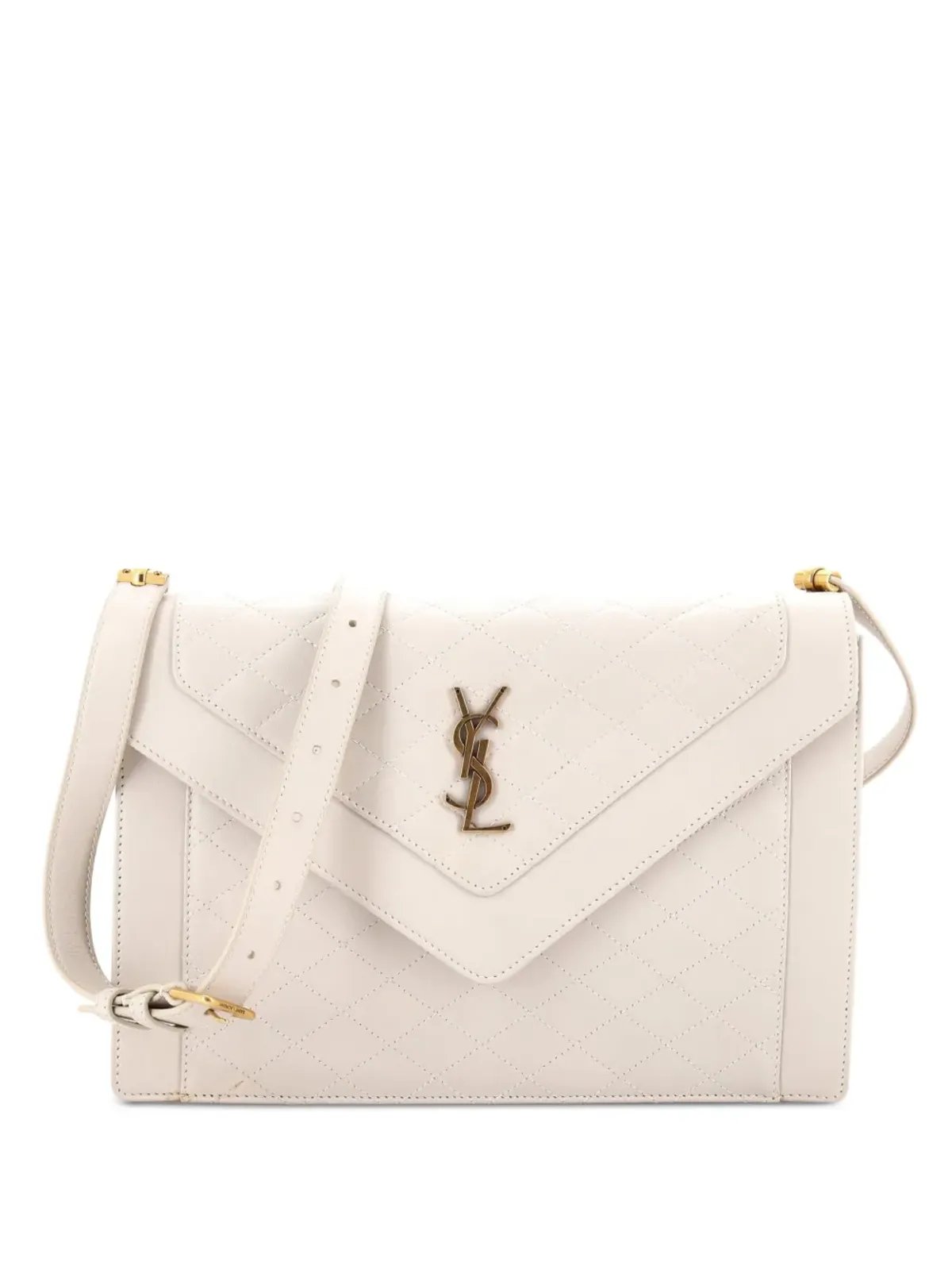 Saint Laurent ビンテージ Gaby Envelope Satchel Quilted Leather crossbody bag - Neutrals - 画像1