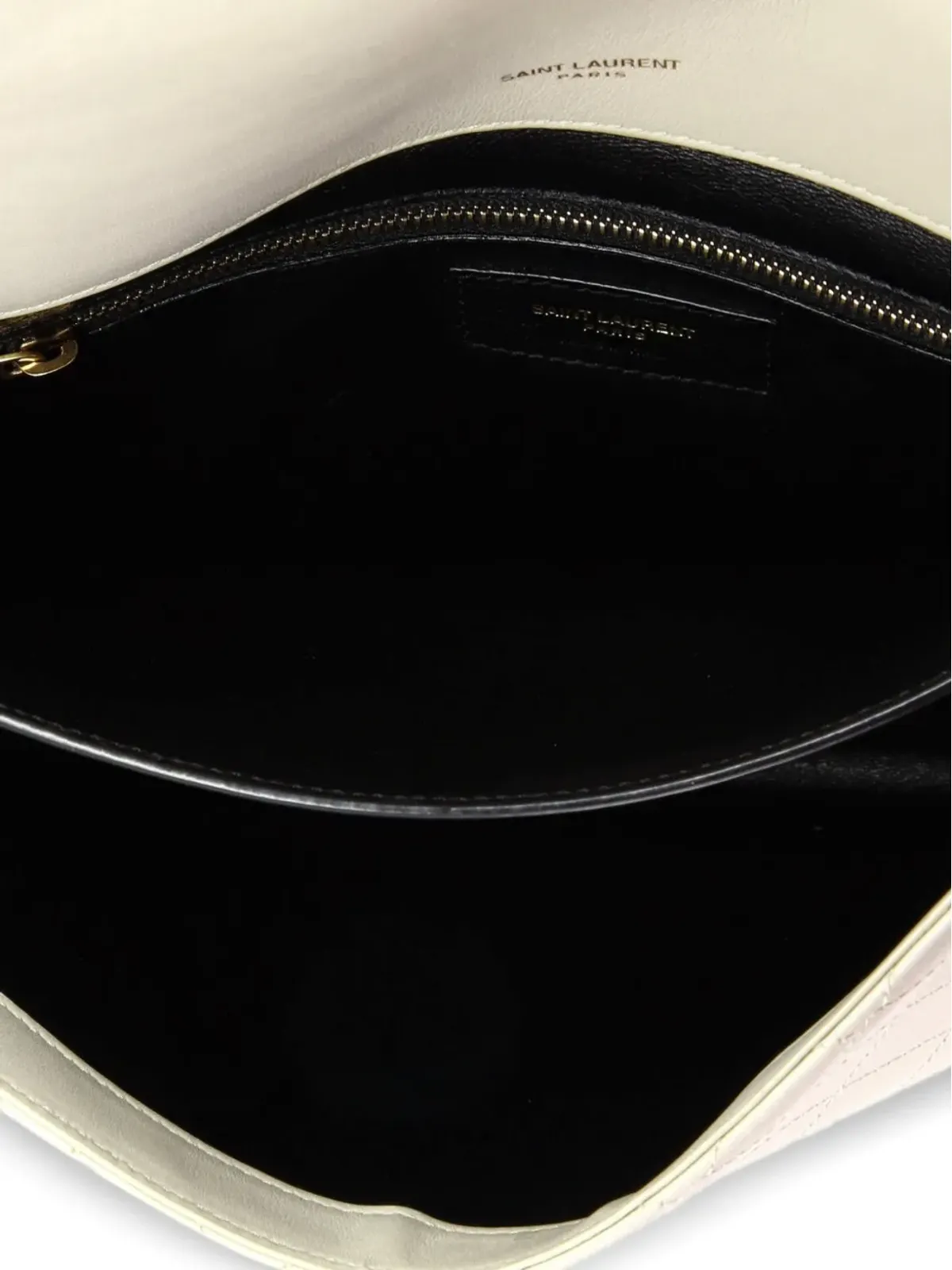 Saint Laurent ビンテージ Gaby Envelope Satchel Quilted Leather crossbody bag - Neutrals - 画像5