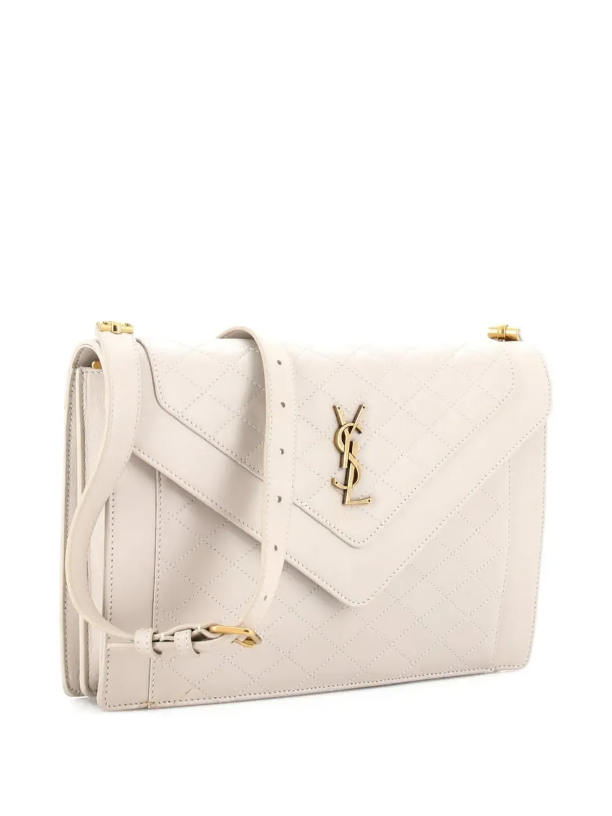 Saint Laurent ビンテージ Gaby Envelope Satchel Quilted Leather crossbody bag - Neutrals - 画像3