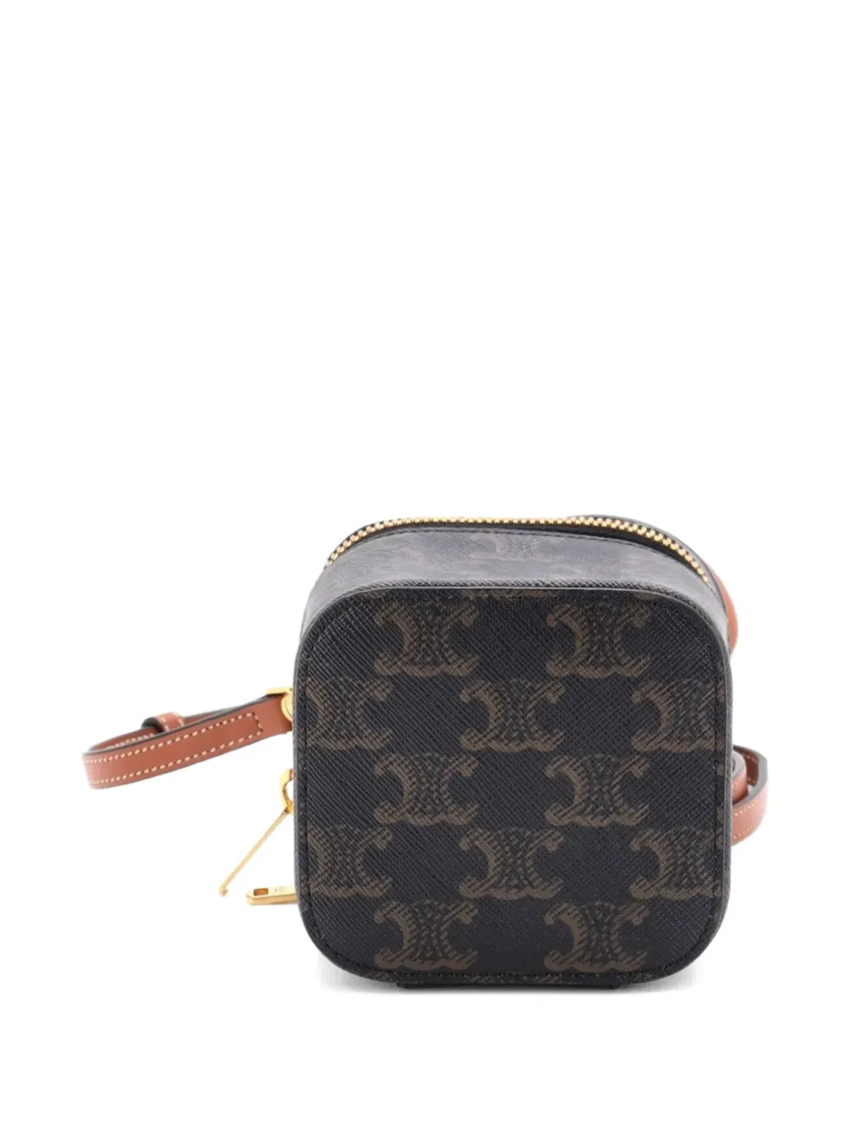 Celine Pre-Owned トップハンドル型スクエア ヴァニティケース トリオンフ コーテッドキャンバス ミニ ショルダーバッグ - 画像4