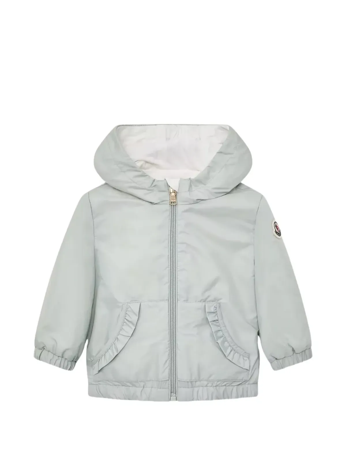 Moncler Enfant フリル付きフードジャケット - 画像1