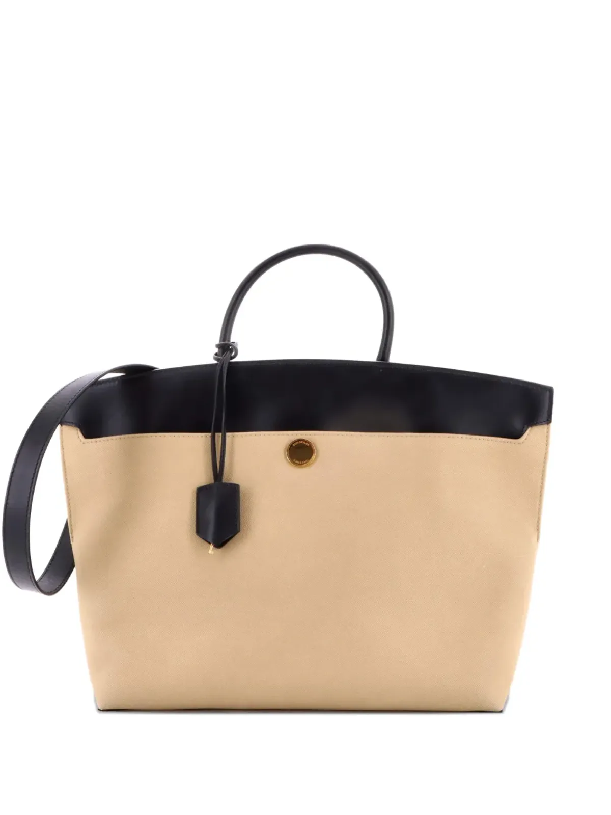 Burberry Pre-Owned Society トップハンドルバッグ キャンバス×レザー - ブラック - 画像1
